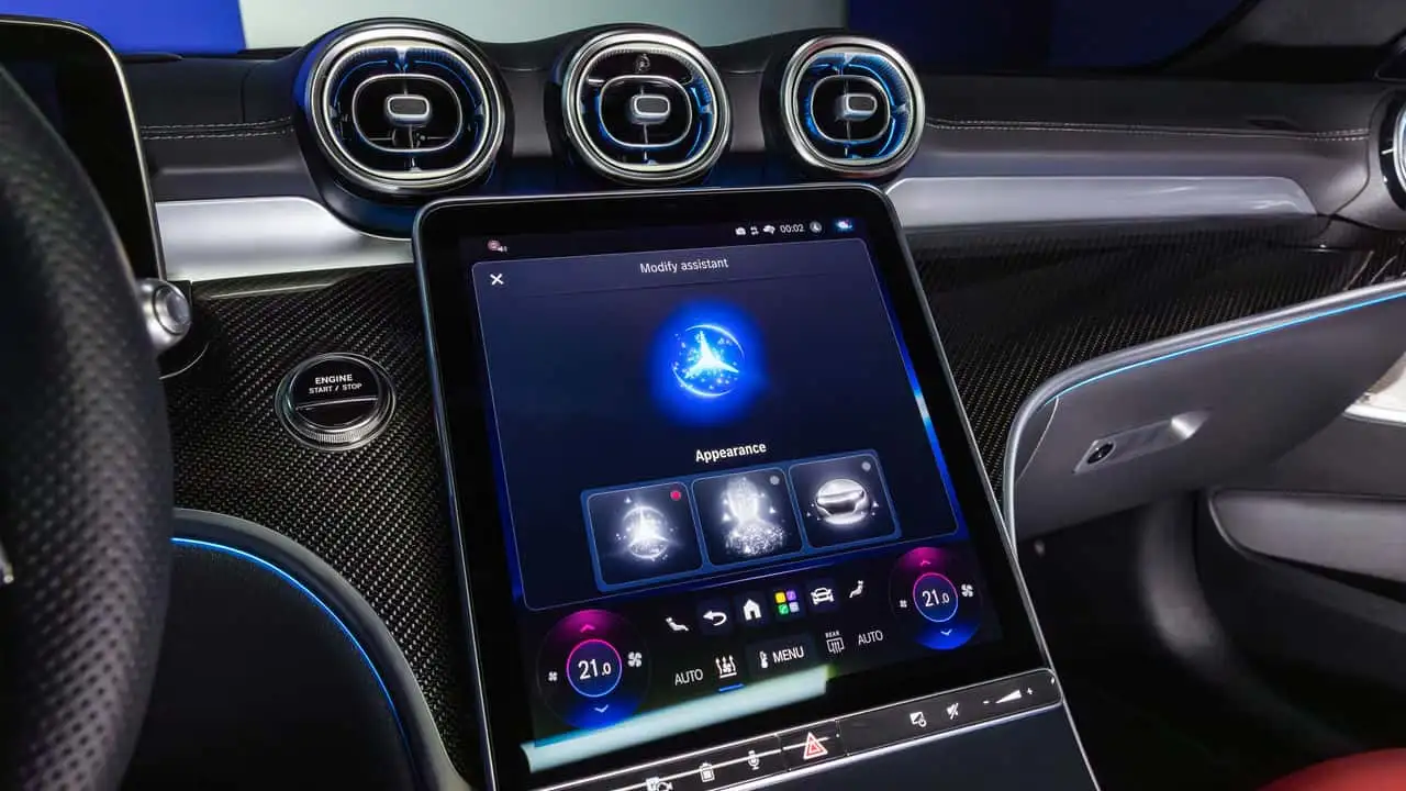 Деталі інтер'єру Mercedes-Benz Classe C рестайлінг 2026