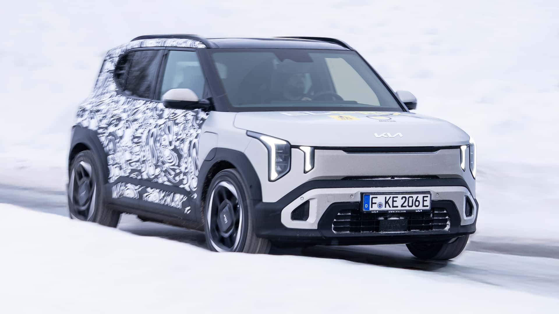 Kia EV2 prototype in winter testing