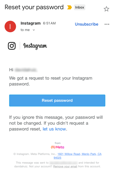 Image on the theme of the Instagram data breach