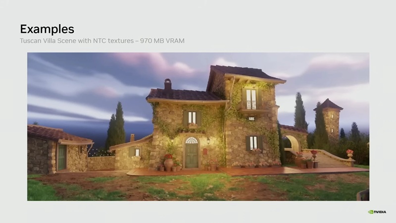 Tuscan Villa scene in traditional compression