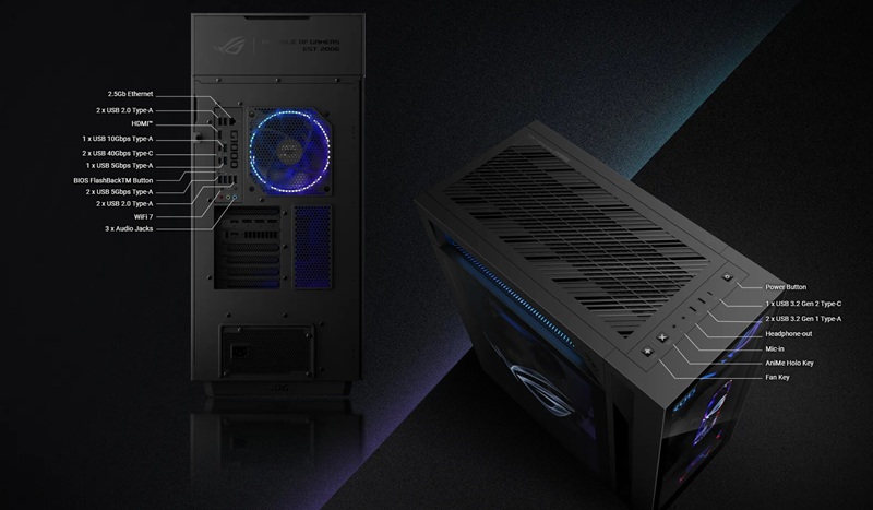 Интерьер корпуса ROG G1000
