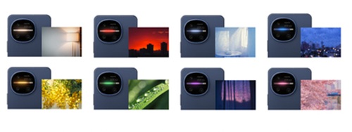 Le module caméra circulaire avec son bandeau RGB et l'optique Leica HEKTOR.