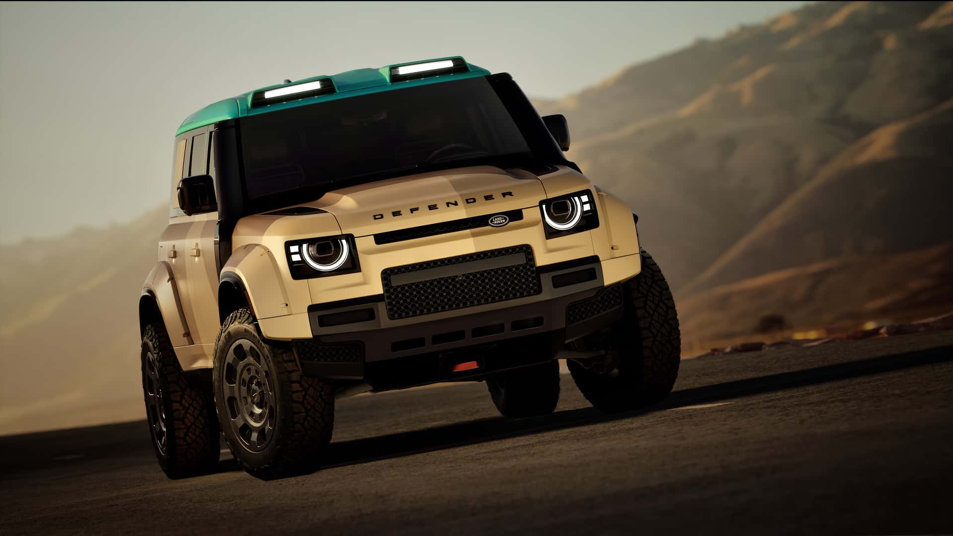 Вид сбоку Land Rover Defender Dakar