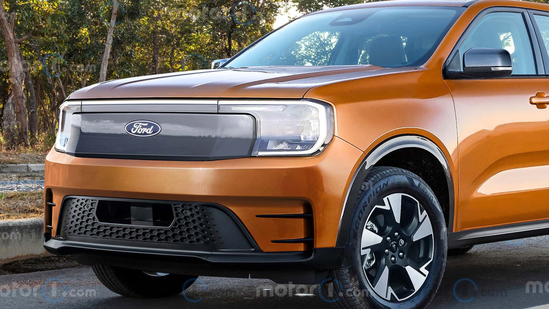 Визуализация Ford Fathom - вид спереди