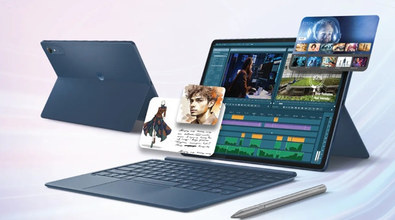 The Moto Pad 70 Pro's 13-inch 3.5K display with 144Hz refresh rate.