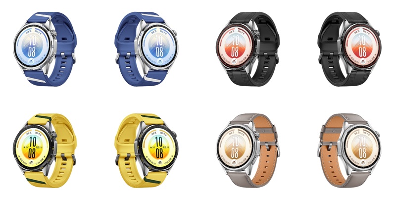 La Watch GT 7 en version 46 mm avec bracelet en cuir.
