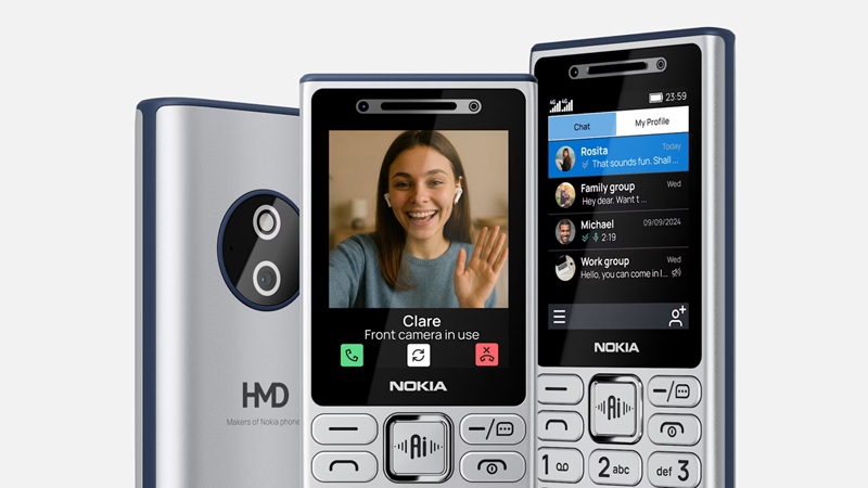 Le Nokia 235 4G (2e édition) est le modèle le mieux équipé de la gamme, avec un écran 2,8 pouces et une caméra arrière 2 Mp.