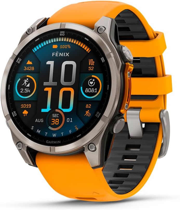 Garmin Fenix 8 з AMOLED-дисплеєм, вид зблизька