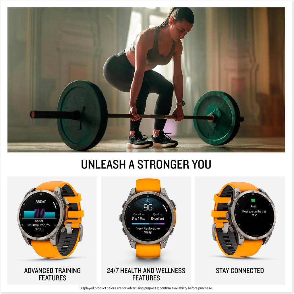 Garmin Fenix 8 задня панель, помаранчевий корпус