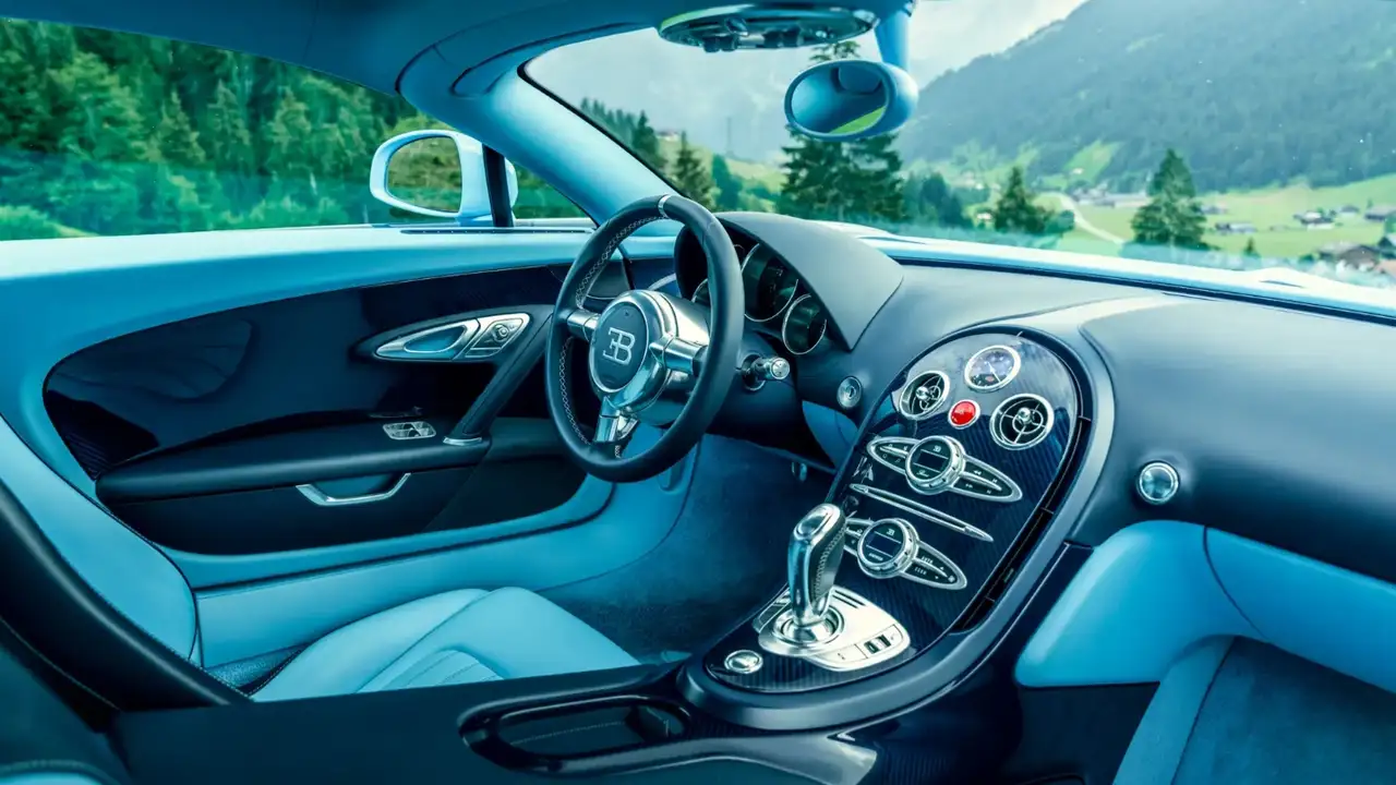 Вид сбоку Bugatti Veyron