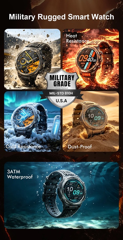 The SpinX carries MIL-STD-810H certification and 3 ATM water resistance.