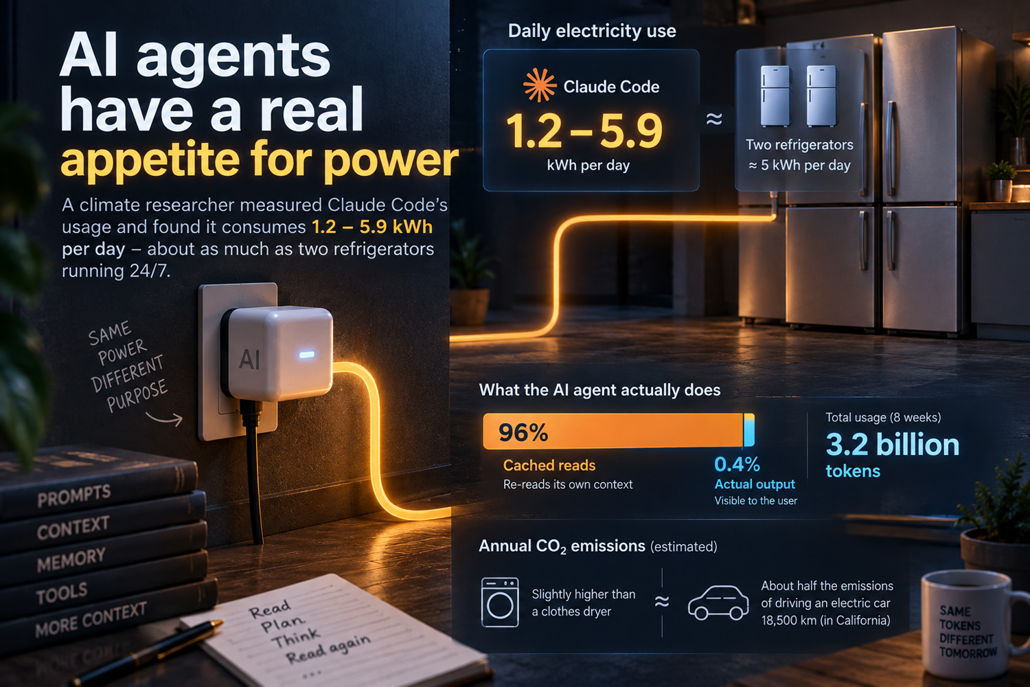 Data center energy consumption illustration