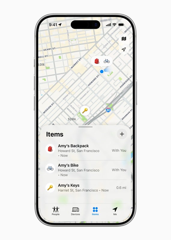 Apple AirTag у зв'язку з предметами