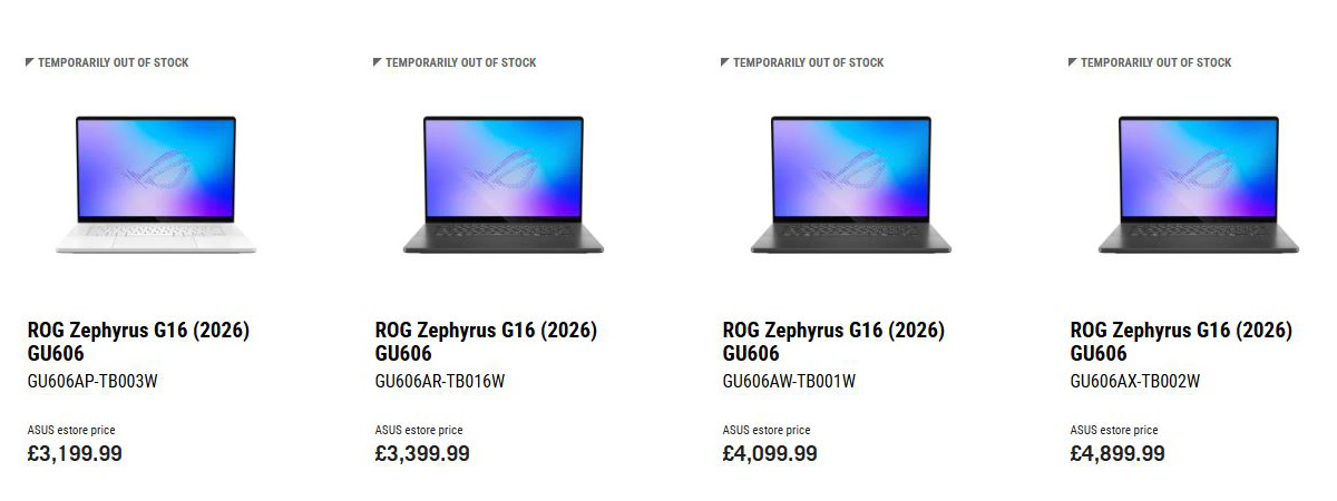 Asus Zephyrus G14 ноутбук з цінником у фунтах стерлінгів