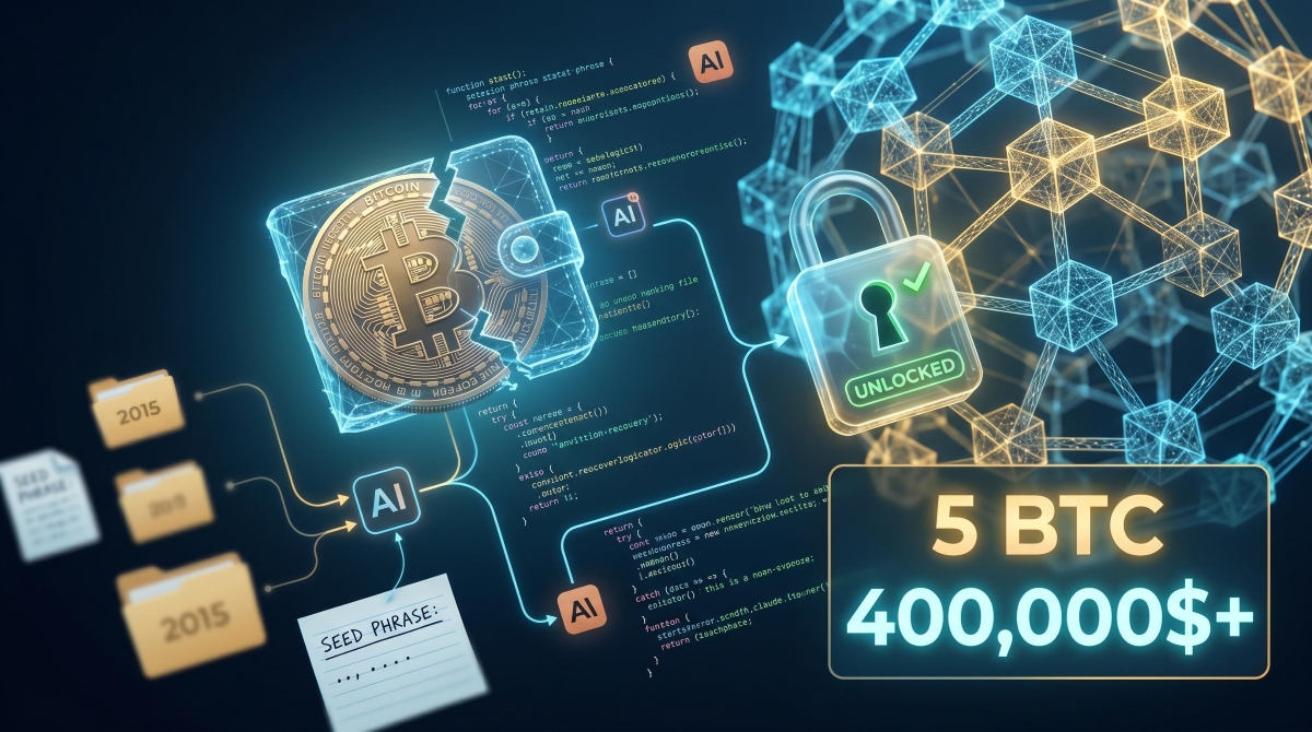 Recovering access to a crypto wallet. Illustration: AI