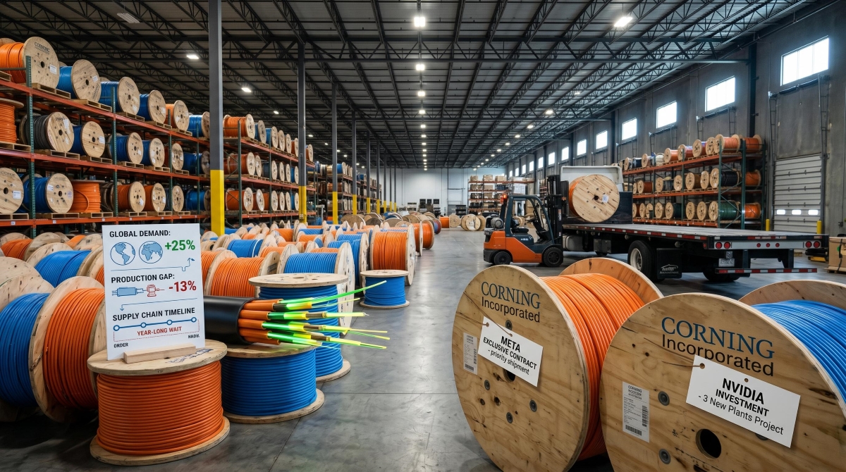 Optical fiber demand is outpacing production capacity, with lead times stretching well beyond a year for smaller buyers.