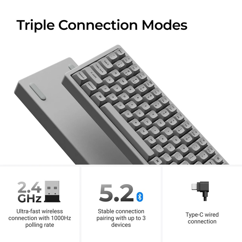 Keychron K2 HE на білому фоні