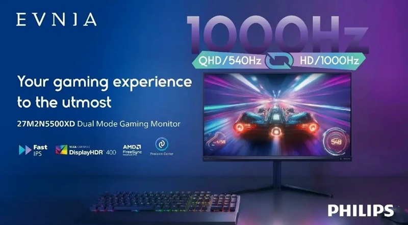 Philips EVNIA 27M2N5500XD монітор на білому фоні