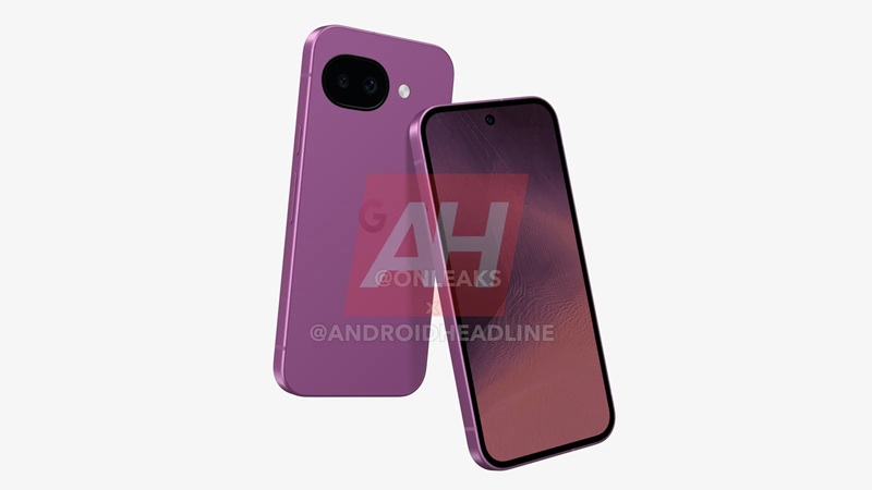 Рендер Google Pixel 11a пурпурного цвета