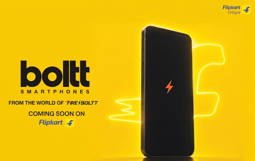 Промо-баннер смартфона Boltt с изображением смартфона