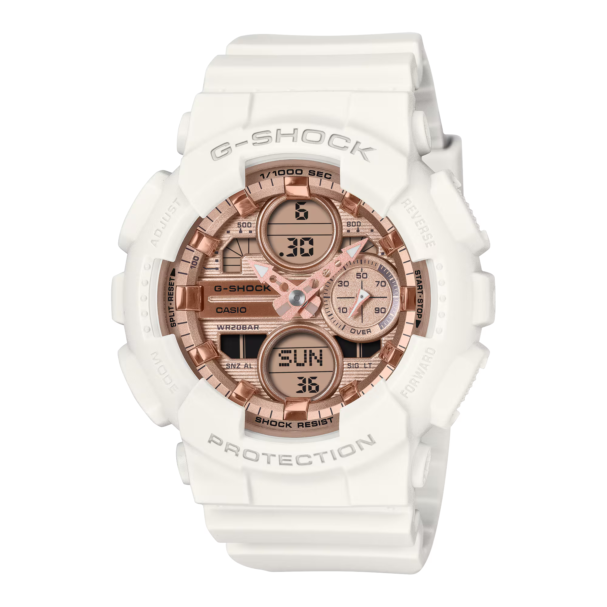 Casio G-Shock GMAS140PG-7A годинник з білим корпусом