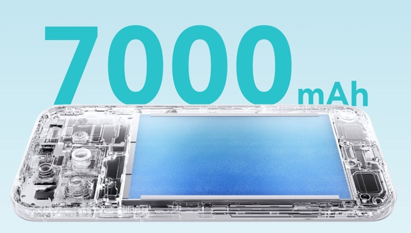 The 7,000 mAh battery supports 100W wired and 50W wireless charging.