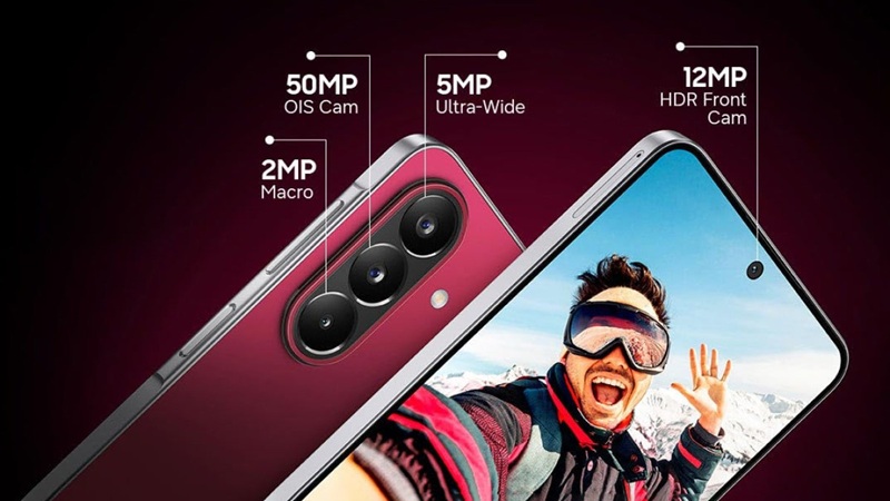 Le bloc photo arrière du Galaxy M47 : capteur principal 50 MP avec OIS, ultra-grand-angle 5 MP et macro 2 MP.