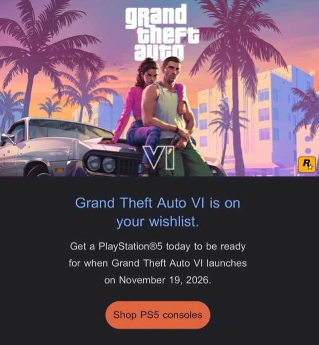 Скріншот гри GTA VI на PlayStation 4