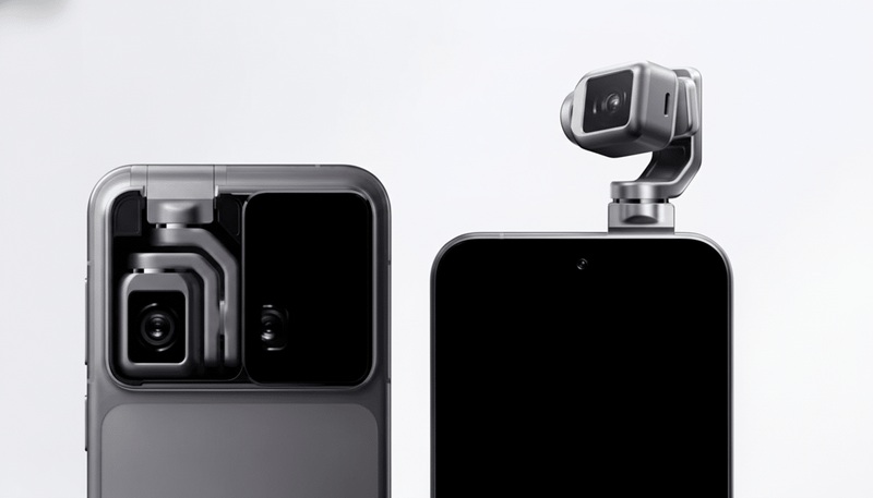 Honor Robot Phone's motorized 4DoF gimbal houses a 200MP sensor that rotates, tilts, and retracts into the body.