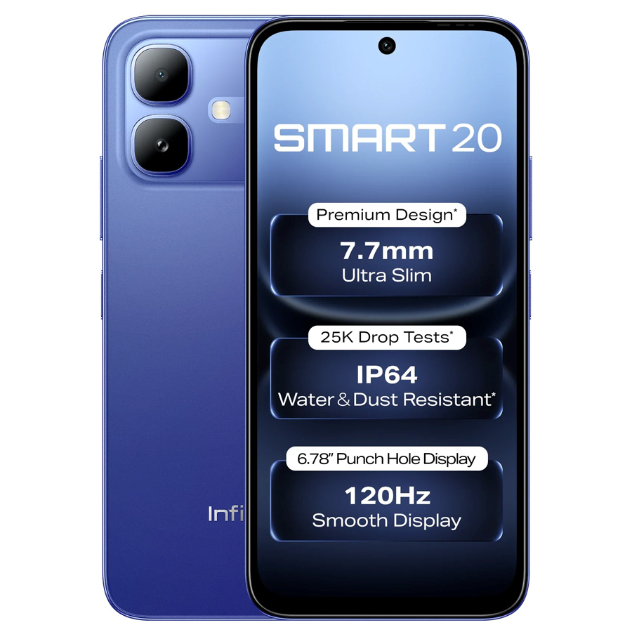 Infinix Smart 20 in its slim chassis. Illustration: Infinix