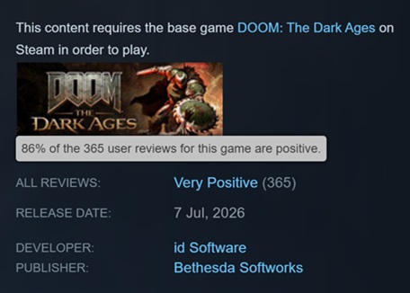 Пропозиція до DOOM: The Dark Ages - Revelations