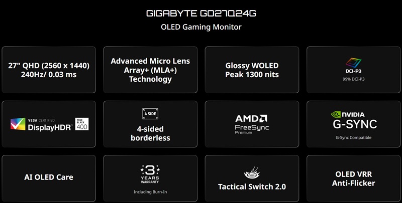 Ігровий монітор GIGABYTE GO27Q24G