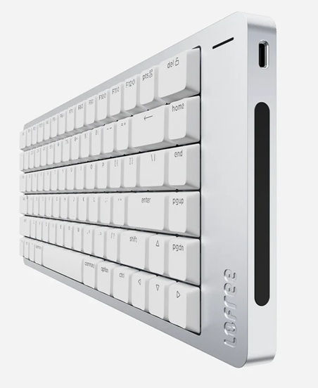 Full 100-key layout with numpad (left) and 75-key compact version (right).