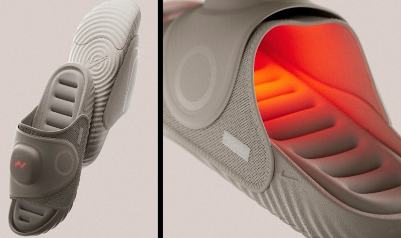 The removable Hyperslide Pods clip magnetically to each slide and deliver heat and vibration via app or physical controls.