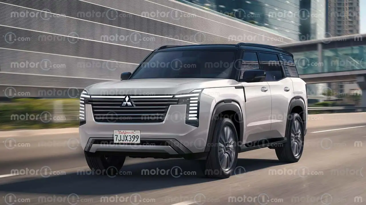 Mitsubishi Pajero 2026 позаду та зліва