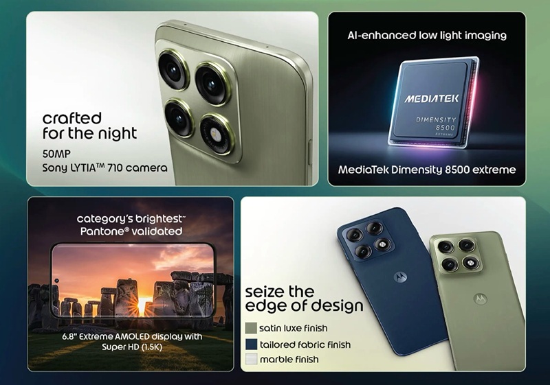 Motorola Edge 70 Pro different color options