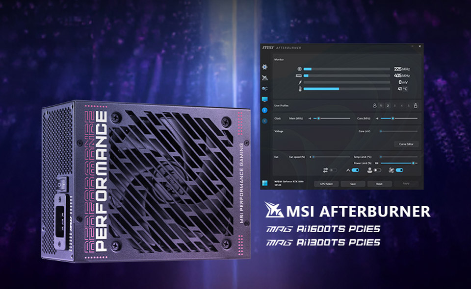 Знімок екрана MSI Afterburner, що ілюструє функціональність програми