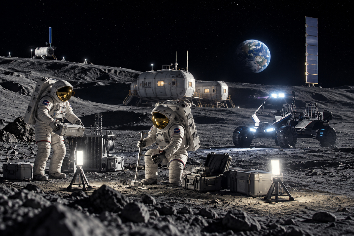Концепция базы NASA на Луне