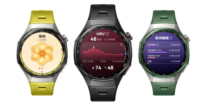 La Huawei Watch GT 7 Pro en boîtier titane avec son écran AMOLED à 3 000 nits.