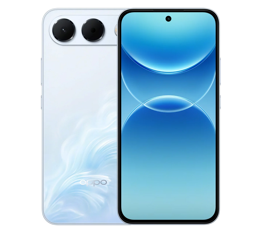 Oppo A7 Pro smartphone view from front, back, and side
