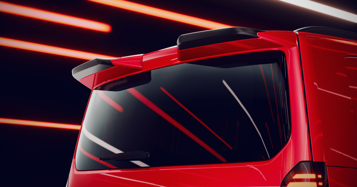 Volkswagen Transporter Sportline rear spoiler design