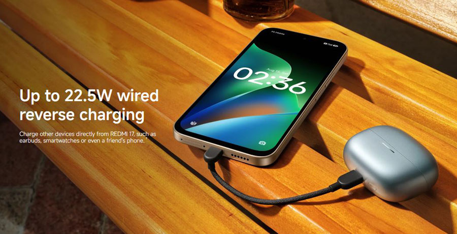 Обратная зарядка Xiaomi Redmi 17