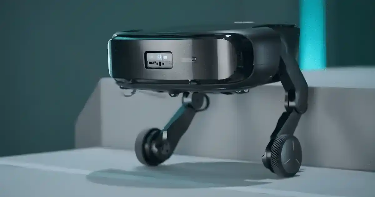 Saros Rover robot vacuum on stage