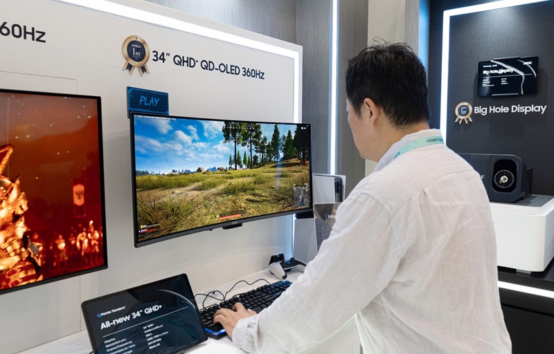 34-дюймова QD-OLED панель із частотою 360 Гц від Samsung