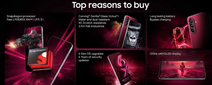 Samsung Galaxy M47 5G — écran Super AMOLED 6,7 pouces, 120 Hz, Gorilla Glass Victus+.