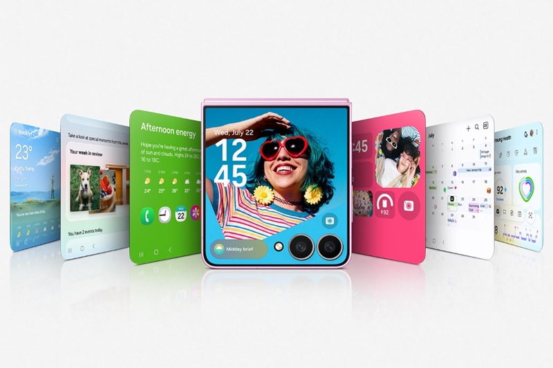 Samsung Galaxy Z Flip 8 en coloris Graphite — design quasi identique au Z Flip 7, avec un FlexWindow repensé comme principale nouveauté.