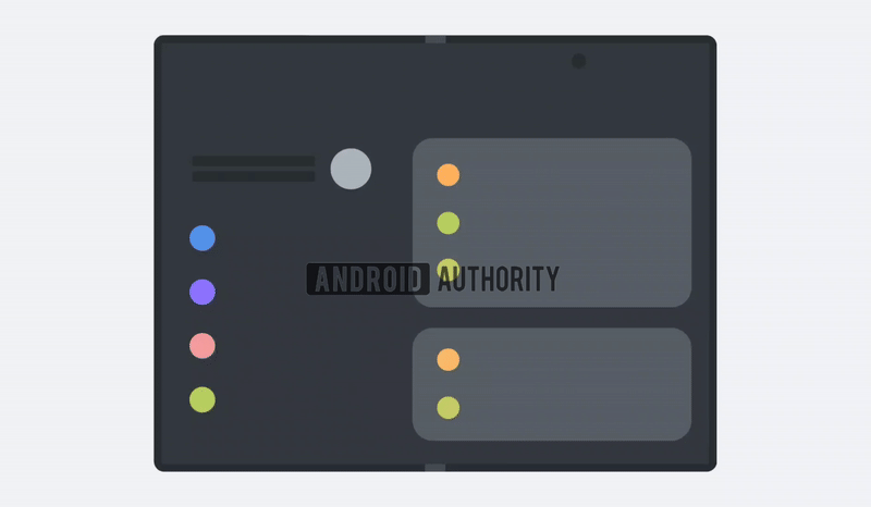 Анимация Samsung Wide Fold в черном цвете
