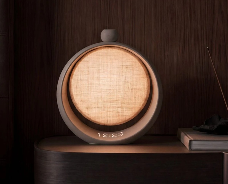 Soundcore SleepLab Pro on a nightstand — the 60GHz radar tracks sleep without any wearable.