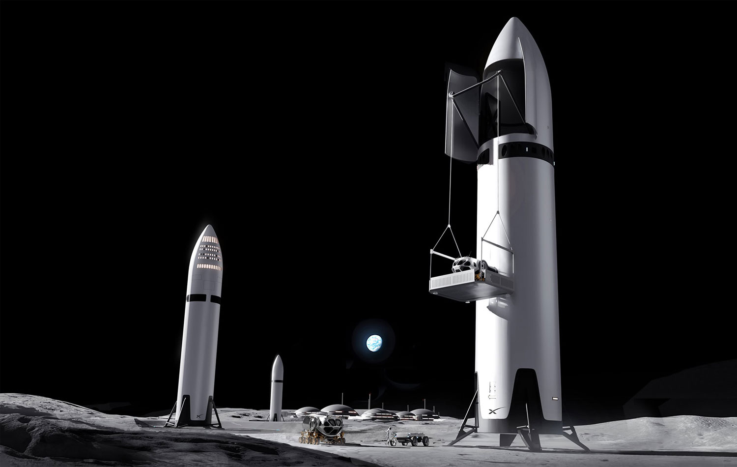 SpaceX base on Moon
