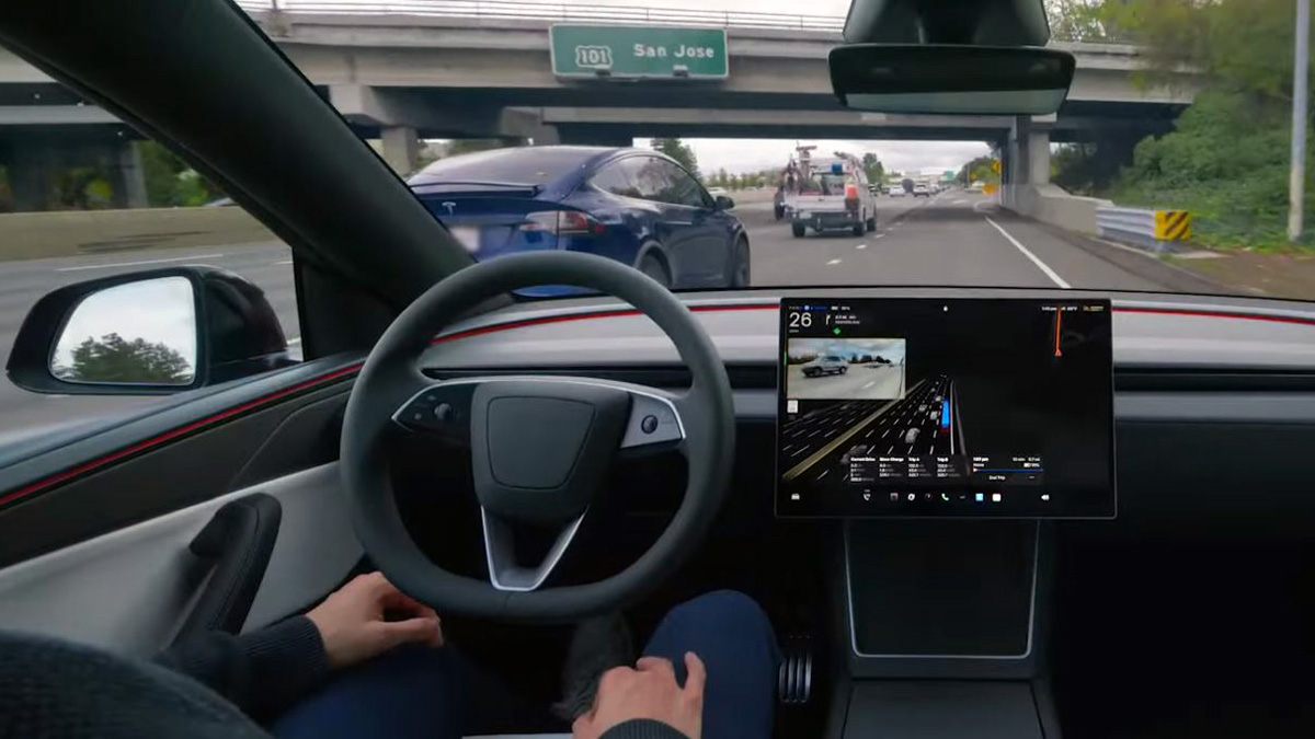 Изображение Tesla автопилот